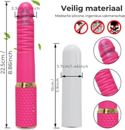 Stotende Dildo – Prostaat Stimulator - Neukmachine voor Mannen - Dildo Mannen Anaal Vibrerende - Bewegende Dildo - Sexmachine Dildo - Prostaat Vibrator Mannen Stotend - Dildo Anaal Groot – 100% Waterdicht — thumbnail 6