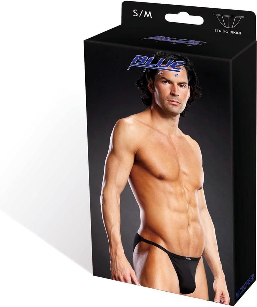 Blue Line - Performance Microfiber String Bikini String - L/XL - Zwart — afbeelding 1