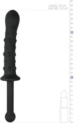 EasyToys - Dildo met Handvat - Dubbele Dildo - 25 cm - Dildo's - Sex Toys voor Vrouwen en Mannen - Dildo Mannen Anaal - Zwart — thumbnail 5