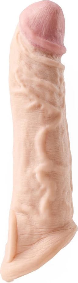 Virgite - Penis sleeve die echt aanvoelt - Met Opening Voor de Balzak - 19.8 cm - Lichte Huidskleur — thumbnail 3