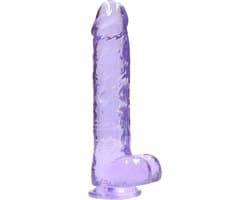 9" / 23 cm Realistic Dildo With Balls - Purple