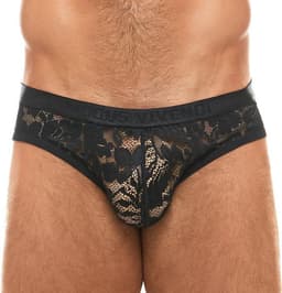 MODUS VIVENDI Floral Lace Classic Brief Black - MAAT M - Erotisch Heren Ondergoed - Slip voor Man - Sexy mannen Slip — thumbnail 11