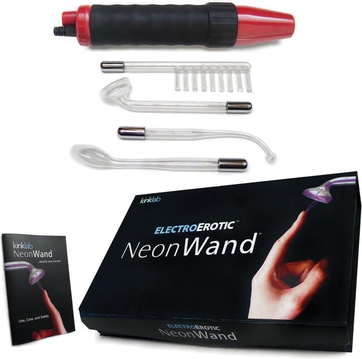 Kinklab Love Toy electronische stimulatie Neon Wand -black/red -Lila light Zwart/Rood — afbeelding 1
