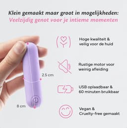 Fae® Vibrator voor Vrouwen - Clitoris Stimulator - Mini Bullet Vibrator - Sex Toys voor Vrouwen en koppels - Seksspeeltjes - Joy Series, Periwinkle Purple — thumbnail 3