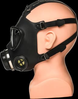 XR Brands - Inhaler Gas Masker Met Fles - Zwart & Wit — thumbnail 3