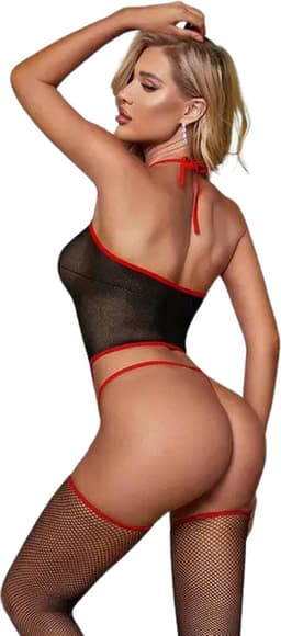 LekkerStout Verpleegster Rollenspel Uniform - Cosplay - Zwart/Rood - Sexy Lingerie | S/L | LS259 — thumbnail 2