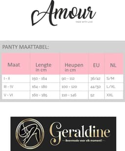 Panty open Kruis - 60/30 Denier - Kleur: Zwart - Maat: S/M - Model: Blackdiamond - Merk: Amour — thumbnail 7