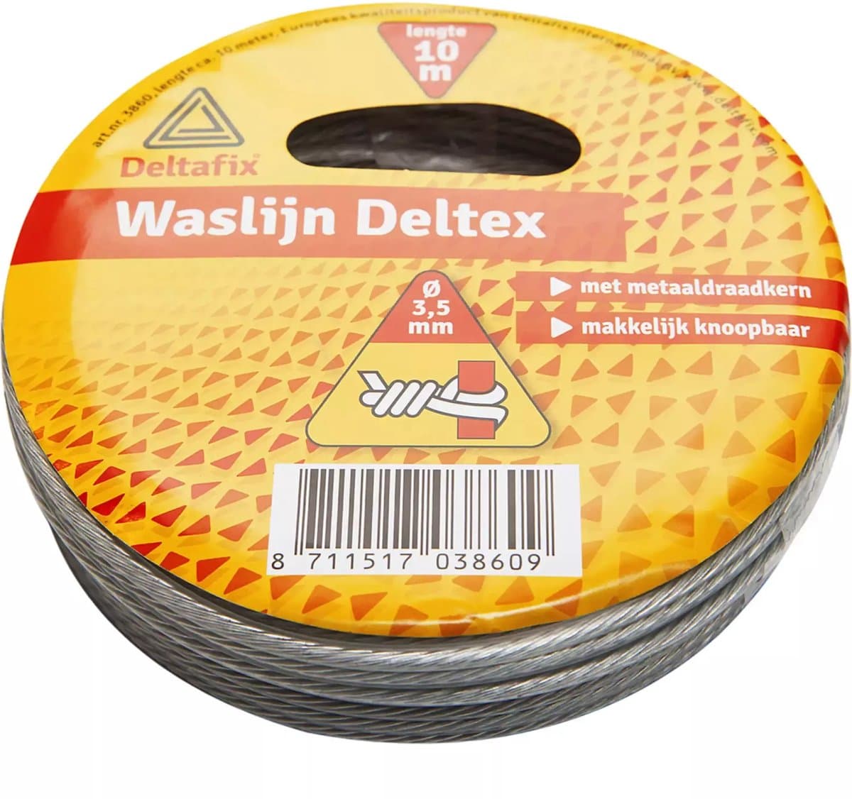 Deltafix Waslijn 10M. metaaldraadkern 3.5mm. Deltex. — afbeelding 1
