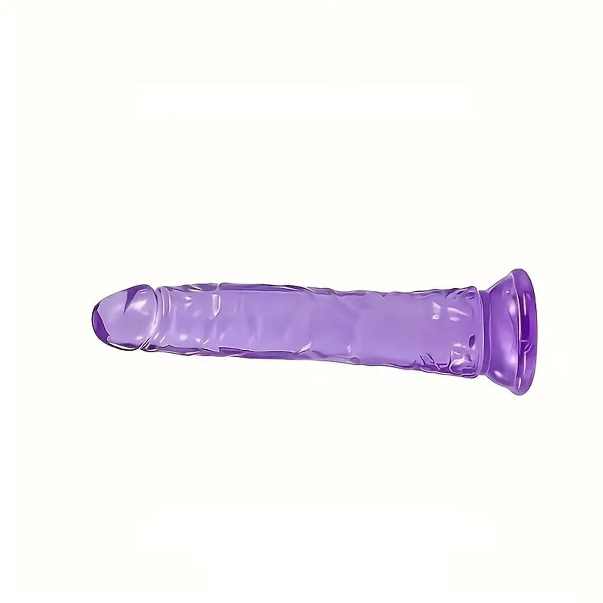 Paarse Dildo Met Zuignap - Voor Vrouwen & Mannen - Anaal - Zacht & Flexibel 17CM — afbeelding 1