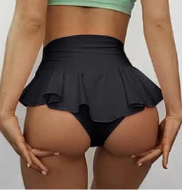 Korte Rok Zwart - Mini - Rokje - Hoge taille - Sexy - Paaldans - Lingerie — thumbnail 2