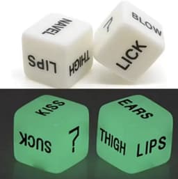 CHPN - Lichtgevende erotische dobbelstenen - Glow in the dark sex dobbelstenen - Voorspel - 2 dobbelstenen - Etotiek - Sextoy — thumbnail 1