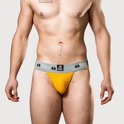 MM Sports Original Edition Swimmer/Jogger Jockstrap 2 inch Yellow - MAAT L - Heren Ondergoed - Jockstrap voor Man - Mannen Jock — thumbnail 9