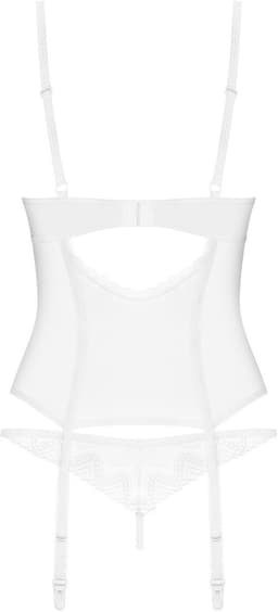 Obsessive - Alissium Korset en string - XL/2XL - Wit — thumbnail 5