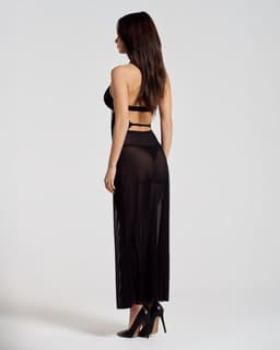 Obsessive - Iliosa Babydoll & String - Zwart — thumbnail 1
