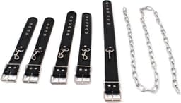 Kiotos - Budget Bondageset Met collar, hand- En voetboeien - Zwart — thumbnail 5