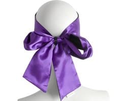 Banoch | Blinddoek Zwart / Paars - zacht 150 cm 8 cm breed