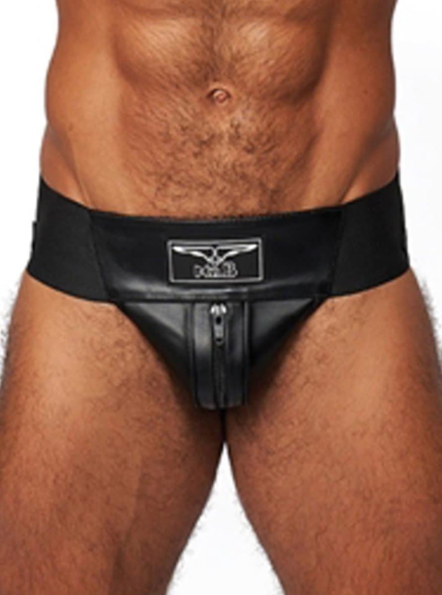 Mister b leather premium jockstrap black Medium — afbeelding 1