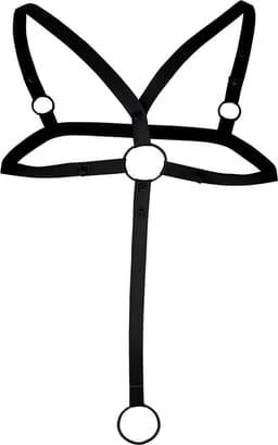 Cut4Men - C-Ring Gekruist Harnas - Tuigje - Zwart — thumbnail 2