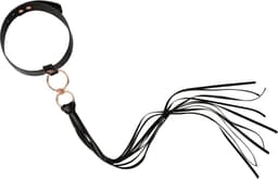 Rosy Gold - Halsband met Flogger - Zwart — thumbnail 4