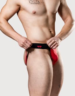 MM Sports The Original Jockstrap 2 inch Reversible Black/Red - MAAT M - Heren Ondergoed - Jockstrap voor Man - Mannen Jock — thumbnail 19