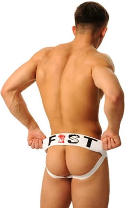 Fist Logo Jockstrap wit maat medium — thumbnail 2