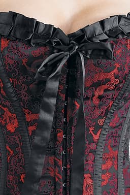 Burleska Lily Hook Red Dragon Dames Corsage - zwart/rood - M — thumbnail 2