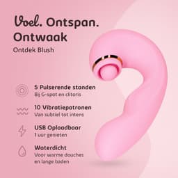 Sensual Desire® BLUSH – Pulsing Vibrator met 20 Standen – Clitoris Stimulator – Vibrators & Sex Toys voor Vrouwen – Waterdicht – Stil & USB Oplaadbaar – Incl. Luisterverhalen — thumbnail 4