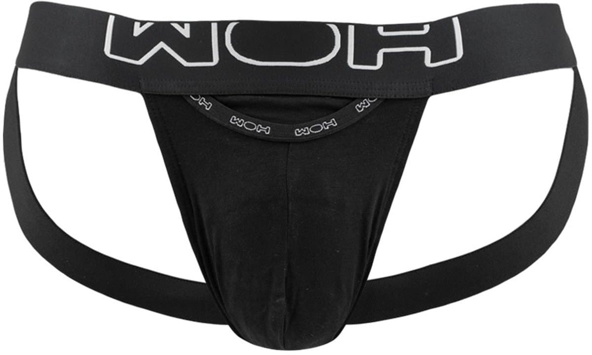 WOH heren jockstrap sexy fun zwart — afbeelding 1