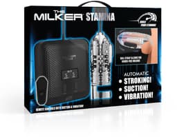 de milker stamina - automatische vibratie en zuig stroker - transparant — thumbnail 4