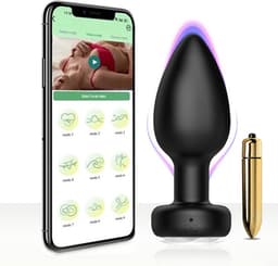 LoveVlijt - Vibrerende Buttplug met App - Wereldwijd Bereik - Sex Toys voor Koppels, Mannen en Vrouwen - Op Afstand te Besturen - Anaal Dildo - Waterdicht - Anaal Vibrator - Buttplug - Anale Speeltjes - Inclusief Bullet Vibrator - Intense Orgasmes — thumbnail 1
