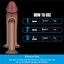 LoveToy - Ingen - Holle Strap-on met Siliconen Staaf – 25 cm - Lichte huidskleur L/XL/2XL — thumbnail 19