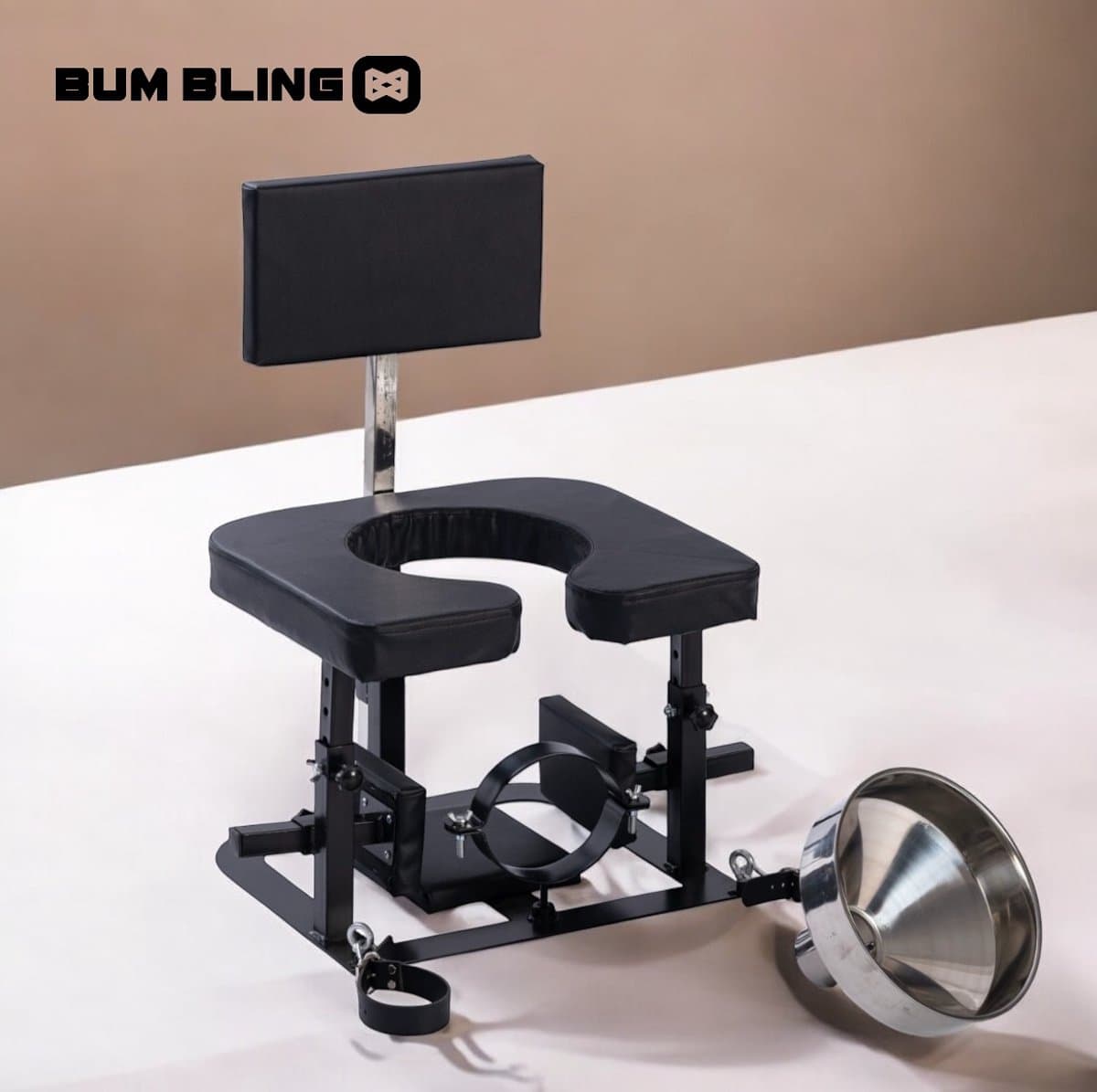 BUM BLING® - Sex Stoel - BDSM Rimstoel - Bondage Stoel - Zwart - SM Meubel — afbeelding 1