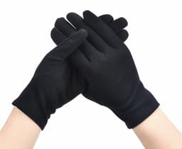 Katoenen handschoenen Zwart L 4stuks/2paar Beschermende Handschoenen - Gezondheidszorg - Ziekenhuis - Beauty Center, Kapper en Salon Spa Tattoo – Jewelry - eczeem / allergie / handcreme - juweliers / munt handschoen — thumbnail 5