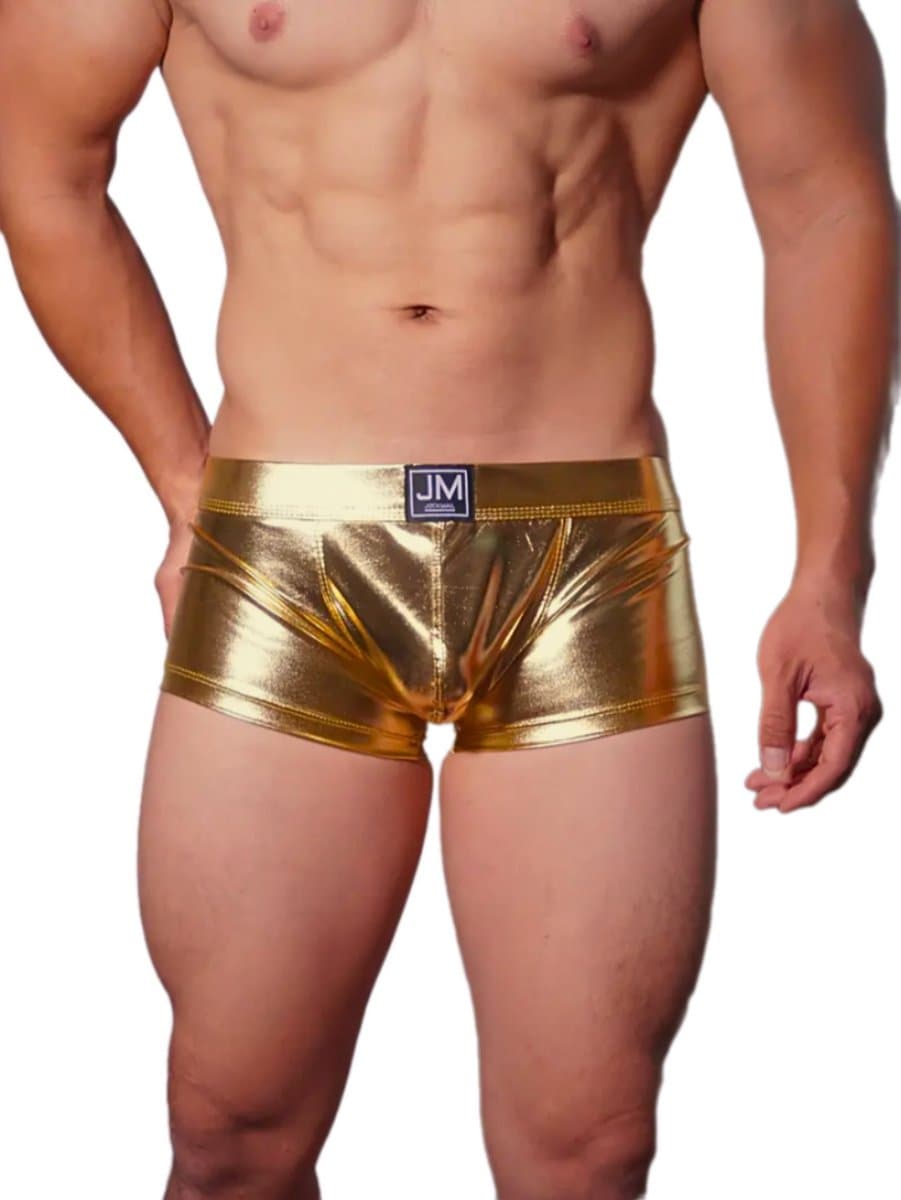 Heren Boxershort Goud - Sexy heren boxershorts erotiek - Trendy clubwear boxer mannen - Sexy men's boxer gold - maat S/M — afbeelding 1