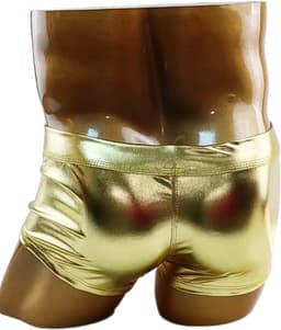 Heren Boxershort Goud - Sexy heren boxershorts erotiek - Trendy clubwear boxer mannen - Sexy men's boxer gold - maat L/XL — thumbnail 7