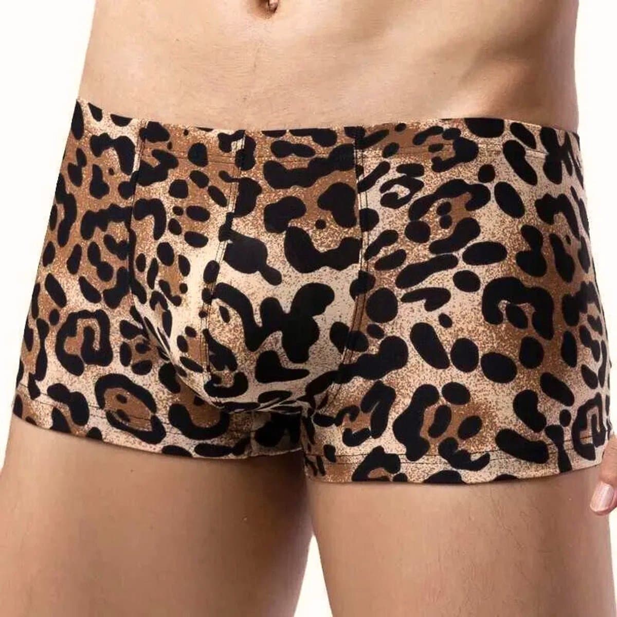 Luipaard Boxershort Heren – Sexy Leopard Print Men’s Underwear – Panter Boxer voor Themafeest of Festival – Maat L/XL — afbeelding 1