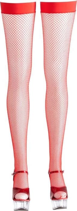 Cottelli Collection – Sexy Kousen met Visnet Motief voor Vurige Passie – Maat S - Rood — thumbnail 6