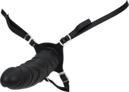 Pipedream FF Extreme voorbinddildo Silicone Hollow Strap On zwart - 7 inch — thumbnail 12