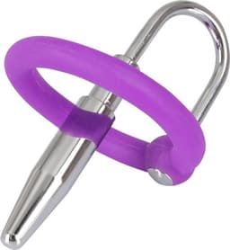 You2Toys – Stalen Dilator Penis Plug met Siliconen Eikel Ring voor de Gewillige Onderdaan - Zilver — thumbnail 1