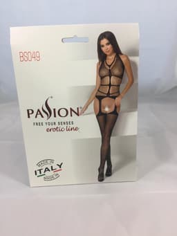 PASSION WOMAN BODYSTOCKINGS | Passion Woman Bs049 Bodystocking - Black One Size — thumbnail 4