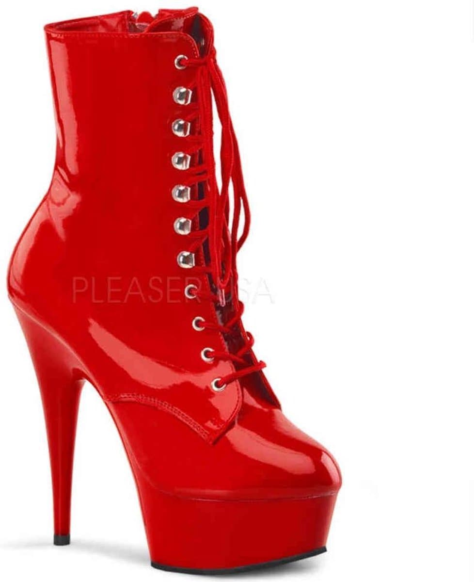 Pleaser - DELIGHT-1020 Plateau Laarzen - US 9 - 39 Shoes - Rood — afbeelding 1