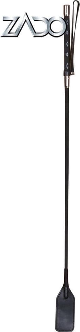 ZADO – 69 cm Lederen ‘Riding Crop’ Zweep met Luxe Uitstraling voor BDSM Training – Zwart — thumbnail 1
