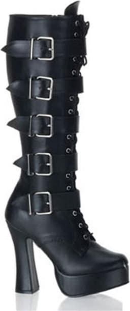 Pleaser - ELECTRA-2042 Kniehoge laarzen - US 6 - 36 Shoes - Zwart — thumbnail 1