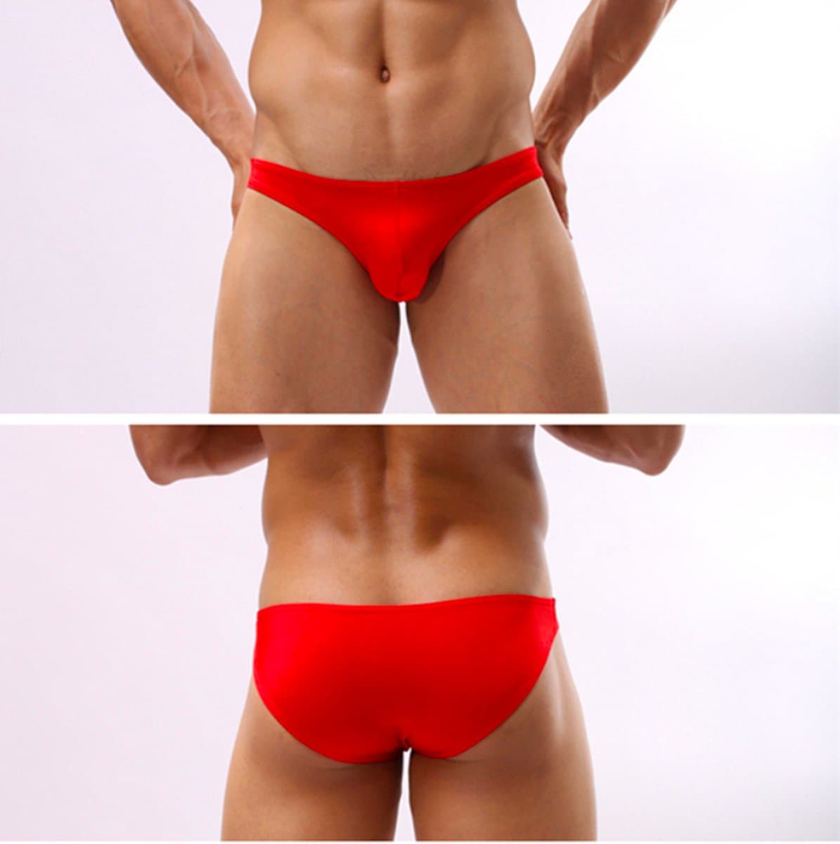 Sexy zwemslip mannen laag model - zwembroek - rood - maat M/L — afbeelding 1
