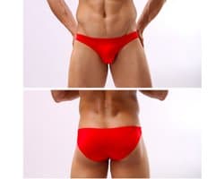 Sexy zwemslip mannen laag model - zwembroek - rood - maat M/L