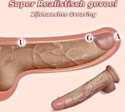 IntiMate® TitanThrust - Realistische XXL Monster Dildo - Levensechte 23cm Penisvormige Dildo - Handsfree Plezier - Grote Dildo met Zuignap - Zacht Getextureerde Dildo Handsfree Genieten — thumbnail 5