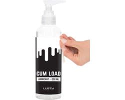 Lusty Cum Load Sperma Glijmiddel - 250 ml - Nieuwe formule -Hybride Glijmiddel - Op Water- en Siliconenbasis
