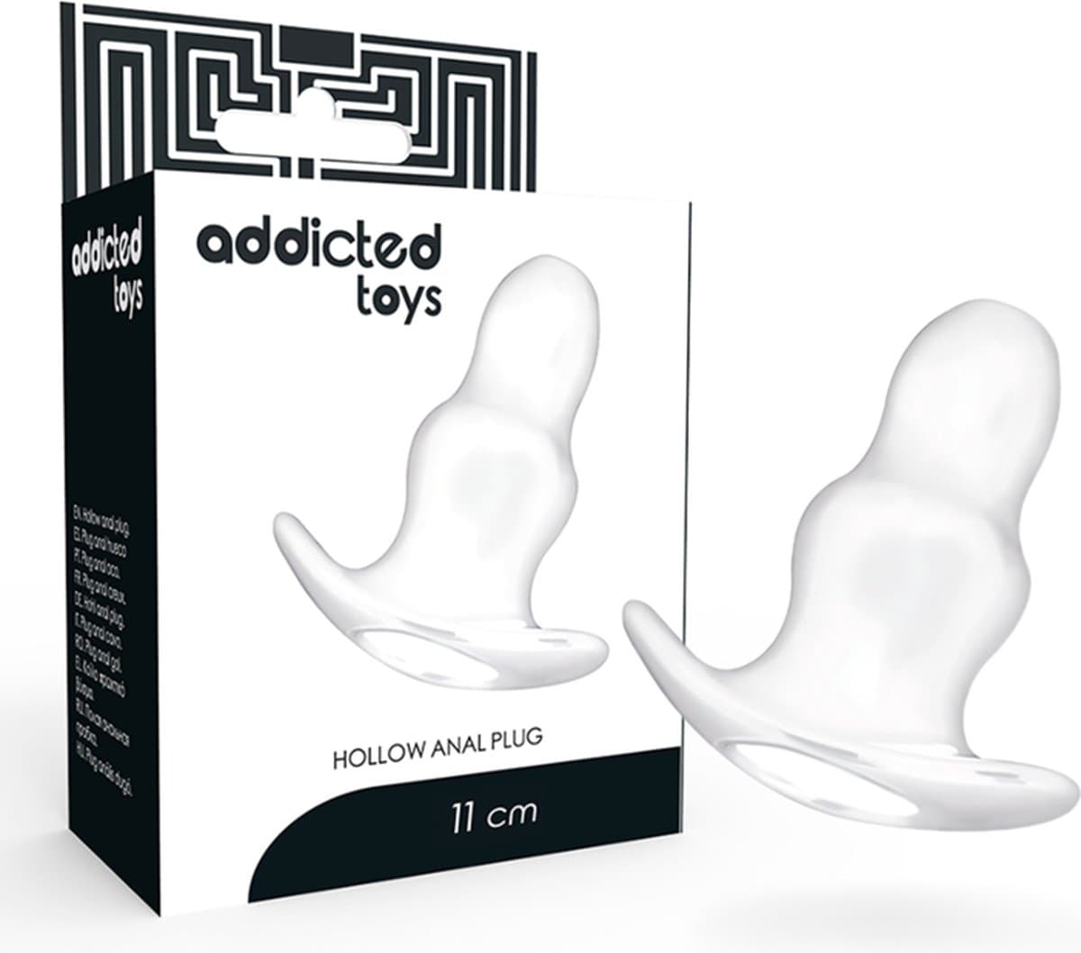 Addicted Toys - Butt Plug - Medium Holle Tunnel Buttplug - Doorzichtig - 11cm — afbeelding 1