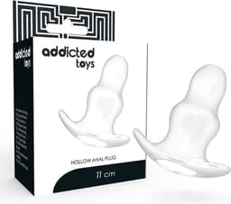 Addicted Toys - Butt Plug - Medium Holle Tunnel Buttplug - Doorzichtig - 11cm — thumbnail 1