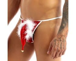 Kerststring-Kerst-Heren-Lingerie-onderbroek-Sexy-Rood-Opvallend-Erotisch-Opwindend-Mannen-Lingerie-Rollenspel